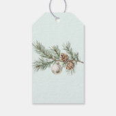 Christmas Pine Cones Branch Ornament Cadeaulabel (Achterkant)