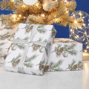 Christmas Pine Cones Branch Ornament Cadeaupapier