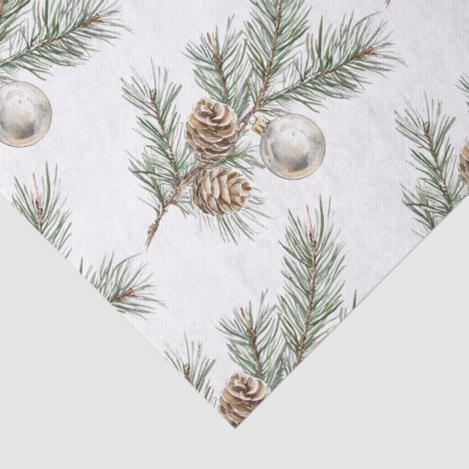 Christmas Pine Cones Branch Ornament Tissuepapier (Detail)
