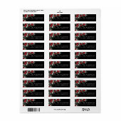 Christmas Pine & Floral retour adreslabel Etiket (Full Sheet)