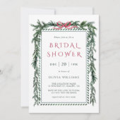 Christmas Pine Garland Vrijgezellenfeest Kaart (Voorkant)