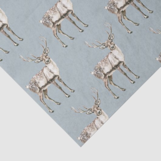 Christmas Pine Green Rustic Deer Tissuepapier (Detail)