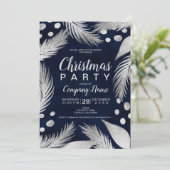 Christmas Pine Mistletoe Chic Zilver Bedrijf Kaart (Staand voorkant)