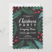 Christmas pine mistletoe waterverf krijtbord kaart (Voorkant)