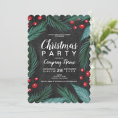 Christmas pine mistletoe waterverf krijtbord kaart (Staand voorkant)