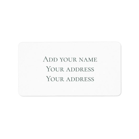 Christmas Pine Sage Evergreen Aangepast adres Etiket (Voorkant)