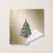 Christmas Pine Tree Cadeaus Stars Sneeuwvlokken Bad Handdoek (Wasdoekje)