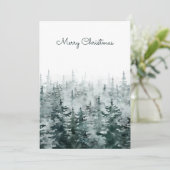 Christmas Pine Tree Forest Feestdagenkaart (Staand voorkant)
