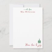 Christmas Pine Tree Note Kaart (Voorkant)