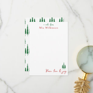 Christmas Pine Tree Note Kaart