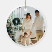 Christmas Pine Tree Photo Family Ornament (Achterkant)