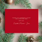 Christmas Pine Tree Waterverf Foto Feestdagenkaart