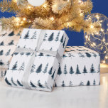 Christmas Pine Tree Waterverf minimaal Cadeaupapier<br><div class="desc">Feestelijk kerstinpakpapier heeft een elegant en minimaal waterverf dennenboomontwerp op een witte achtergrond. Deze prachtige cadeauverpakking is perfect om de finishing touch toe te voegen aan uw kerstcadeaus. Blader door het Collectie voor kerstcadeauverpakking en -Labels voor meer objecten.</div>