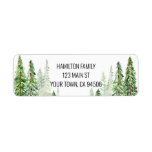 Christmas Pine Trees Retouradres Label<br><div class="desc">Kerst waterverf groenblijvende pijnbomen bossen retour adreslabel. Met hoge kwaliteit dennenboom waterverf afbeeldingen. Eenvoudig te personaliseren met jouw naam en adres.</div>