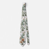 Christmas Pinecone and Berries Neck Tie Stropdas (Voorkant)