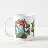 CHRISTMAS PINGUIN MET WREATS KOFFIEMOK (Links)
