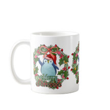 CHRISTMAS PINGUIN MET WREATS