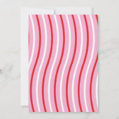 Christmas Pink Bows Birthday Stripes Kaart (Achterkant)