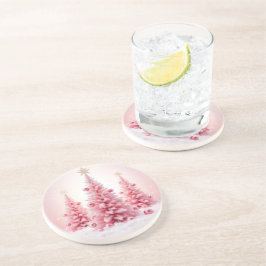Christmas Pink Coasters Zandsteen Onderzetter