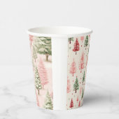 Christmas pink cup. papieren bekers (Rechts)