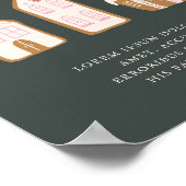 Christmas Pink Gingerbread House Custom Sign Poster (Hoek)