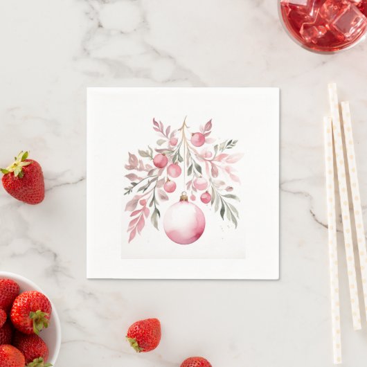 Christmas Pink Ornament Servet (Insitu)