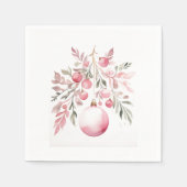 Christmas Pink Ornament Servet (Voorkant)