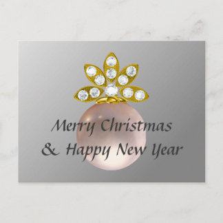 CHRISTMAS PINK PEARL FEESTDAGENKAART