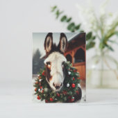 Christmas Pinto Donkey Briefkaart (Staand voorkant)