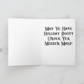 Christmas Pirate Holiday Kaart (Binnen)