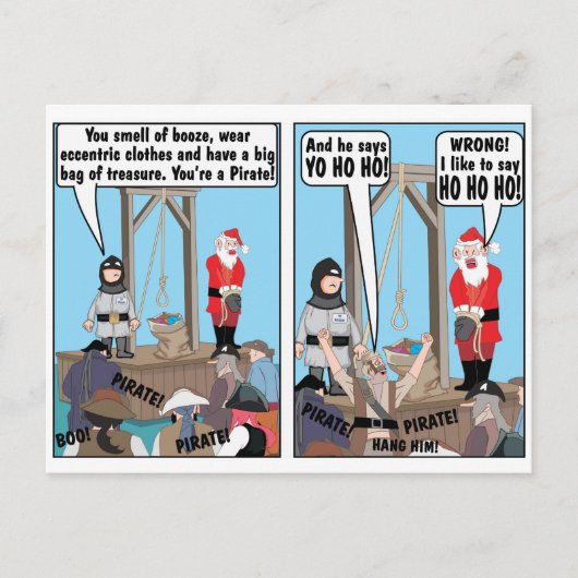 CHRISTMAS PIRATE JOKE BRIEFKAART (Voorkant)