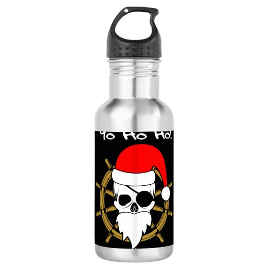 Christmas Pirates T-Shirt Waterfles (Voorkant)