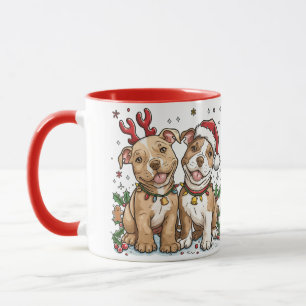 Christmas Pit Bull Dogs Mok