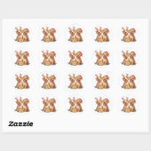 Christmas Pit Bull Dogs Ronde Sticker (Vel)