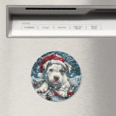 Christmas Pit Bull Santa Puppy Magneet (Insitu (Vaatwasser))