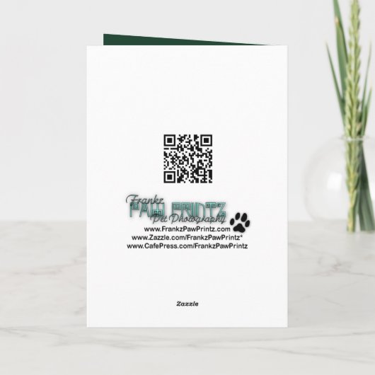 Christmas - Pitbull - Charm Feestdagen Kaart (Achterkant)