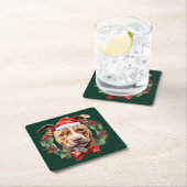 Christmas Pitbull Kartonnen Onderzetters (Insitu)