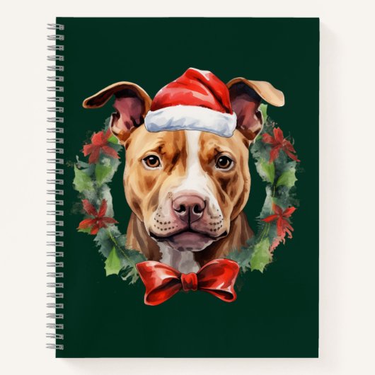 Christmas Pitbull Notitieboek (Voorkant)