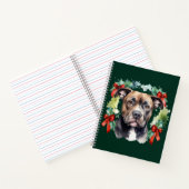 Christmas Pitbull Notitieboek (Binnen)