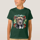 Christmas Pitbull T-shirt (Voorkant)