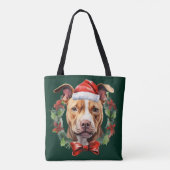 Christmas Pitbull Tote Bag (Achterkant)