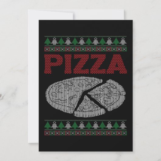 Christmas Pizza Lover Funny Winter Holiday Gift Feestdagenkaart (Voorkant)