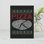 Christmas Pizza Lover Funny Winter Holiday Gift Feestdagenkaart (Staand voorkant)