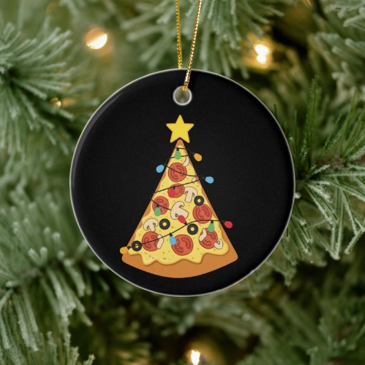 Christmas Pizza Lover Holiday Dinner Xmas Night  Keramisch Ornament (Boom)