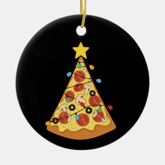 Christmas Pizza Lover Holiday Dinner Xmas Night  Keramisch Ornament (Voorkant)