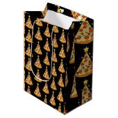 Christmas Pizza Lover Holiday Dinner Xmas Night Medium Cadeauzakje (Voorkant Gekanteld)