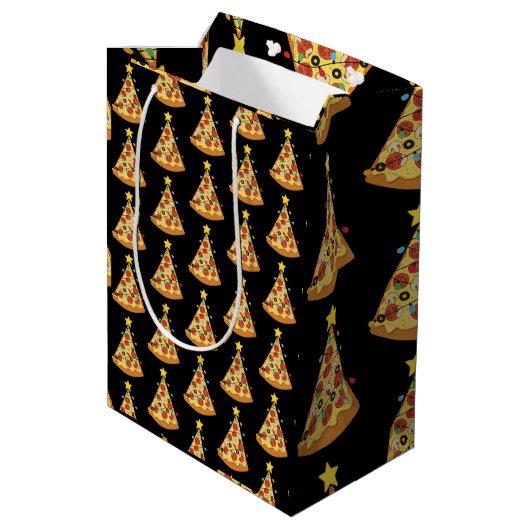Christmas Pizza Lover Holiday Dinner Xmas Night Medium Cadeauzakje (Achterkant Gekanteld)