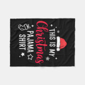 Christmas Pj Pajama Pjs  Fleece Deken (Voorkant (Horizontaal))