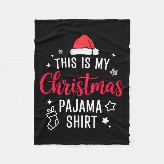 Christmas Pj Pajama Pjs  Fleece Deken (Voorkant)