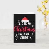 Christmas Pj Pajama Pjs  Kaart (Gele Bloem)